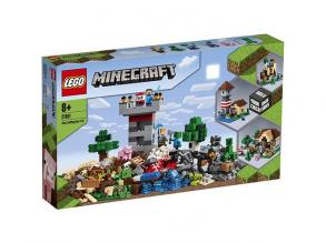 LEGO 21161 Minecraft Die Crafting-Box 3.0 2-in-1-Set Schloss Farm mit Steve-, Alex- und Creeper-Fi