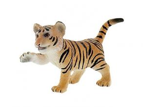 Bullyland 63684 - Spielfigur, Tigerjunges, ca. 5,5 cm, braun groß, liebevoll handbemalte Figur, PV