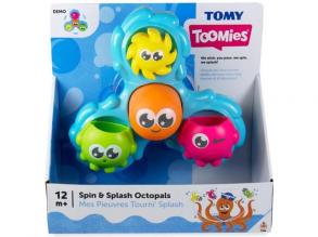 TOMY Badewannenspielzeug Wasserspiel Dreh- und Spritz Oktopus - hochwertiges Babyspielzeug