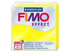 FIMO Effect Modelliermasse Neongelb, 57gr