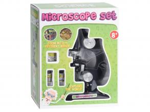Mikroskop mit Licht gesetzt