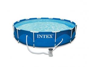Intex Metal Frame Pool - Aufstellpool - O 366 x 76 cm - Mit Filteranlage