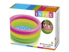Intex 57402NP - Sunset Glow Baby Pool, 3-Ring, Durchmesser 61 x 22 cm