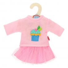 Puppen Pullover mit Rock Pink, 28-35 cm