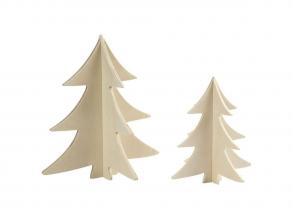 Dekorieren Sie Ihre 3D Holz Weihnachtsbäume, 2 Stück.