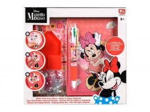 Minnie Mouse Diary Design Set mit Strasssteinen