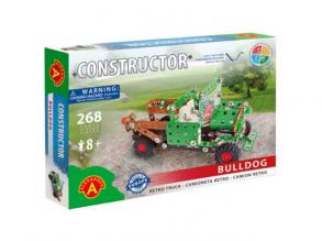 Alexander Toys AT01654 Constructor Retro Truck Bulldog, Metall-Konstruktions-Set mit 268 Teilen, a