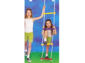 Dohany Kinder Seilleiter 5 Sprossen Strickleiter Kletterleiter Kunststoff 185 cm