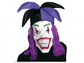 Joker Maske mit Mütze und Perücke