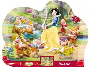 Dinotoys 311237 25 Stück hochwertiger Schreibtisch Puzzles mit Rahmen Disney-Prinzessin-Motiv