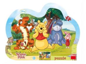 Dinotoys 311329 25 Stück hochwertiger Schreibtisch Puzzle mit Rahmen Winnie-The-Pooh Motiv