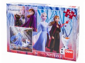 dino - Frozen II 3X55 Puzzle