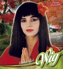 Asiagirl - chinesische Perücke mit Lotus-Blume