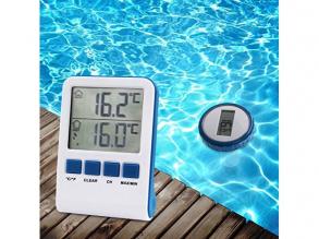 Digitales Funk Pool Thermometer, Lieferumfang ohne Batterien (2x AAA)