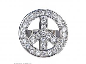 STRASS RING PEACE & LOVE
