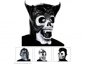 Totenschädel silber Spitzen Halloween Maske Halloweenmaske
