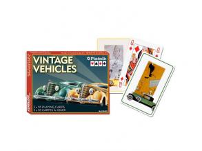 Piatnik 2334 - Kartenspiel "Vintage Fahrzeuge", 2 x 55 Blatt