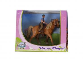 Kids Globe Spielset Pferd mit Reiter