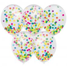 Confetti Balloons Farbe, 5 Stück.