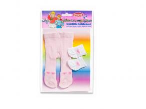 Puppen-Maillot mit Socken-Pink, 28-35 cm